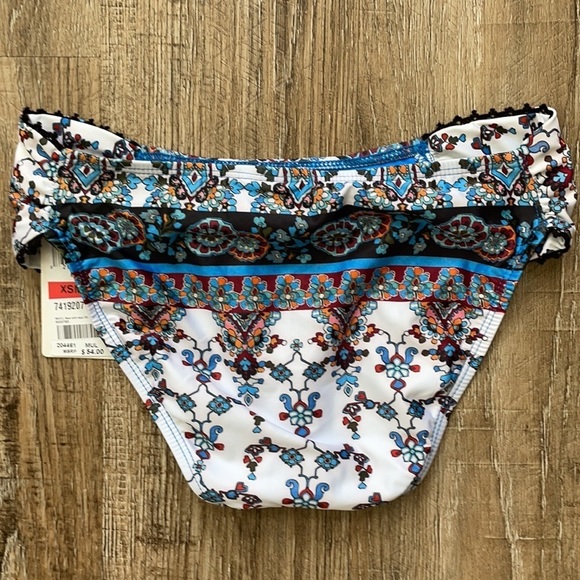 Lucky Brand Floral Swimsuit Bottom Blue XS - Picture 3 of 5
